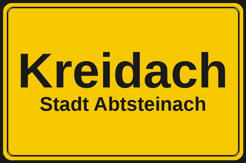 Kreidach (Abtsteinach) – Hotels im Stadtteil Ortsschild Kreidach in Abtsteinach – Hotels, Pensionen und Ferienwohnungen im Stadtteil