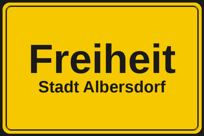 Ortsschild Freiheit in Albersdorf – Hotels, Pensionen und Ferienwohnungen im Stadtteil