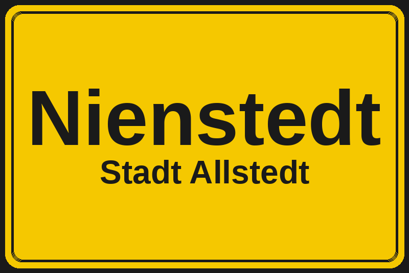 Nienstedt (Allstedt) – Hotels im Stadtteil Ortsschild Nienstedt in Allstedt – Hotels, Pensionen und Ferienwohnungen im Stadtteil