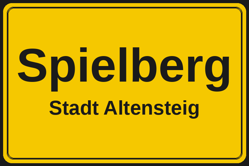 Ortsschild Spielberg in Altensteig – Hotels, Pensionen und Ferienwohnungen im Stadtteil