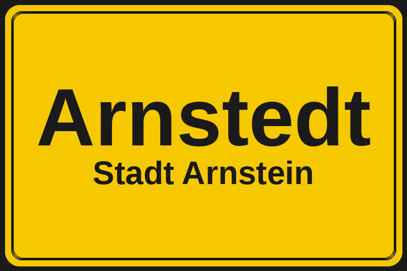 Ortsschild Arnstedt in Arnstein – Hotels, Pensionen und Ferienwohnungen im Stadtteil