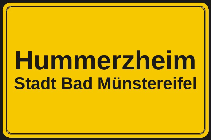 Hummerzheim (Bad Münstereifel) – Hotels im Stadtteil Ortsschild Hummerzheim in Bad Münstereifel – Hotels, Pensionen und Ferienwohnungen im Stadtteil