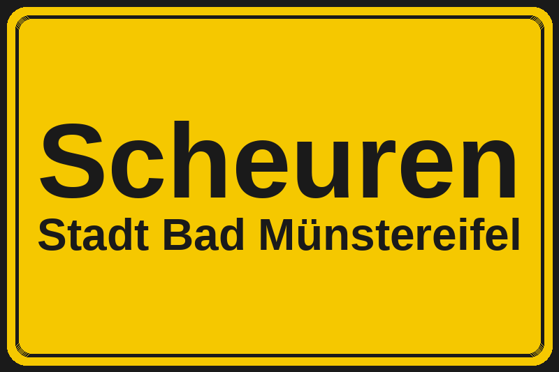 Scheuren (Bad Münstereifel) – Hotels im Stadtteil Ortsschild Scheuren in Bad Münstereifel – Hotels, Pensionen und Ferienwohnungen im Stadtteil