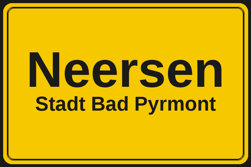 Neersen (Bad Pyrmont) – Hotels im Stadtteil Ortsschild Neersen in Bad Pyrmont – Hotels, Pensionen und Ferienwohnungen im Stadtteil