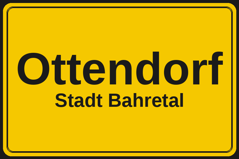 Ottendorf (Bahretal) – Hotels im Stadtteil Ortsschild Ottendorf in Bahretal – Hotels, Pensionen und Ferienwohnungen im Stadtteil