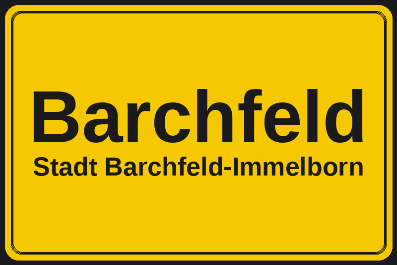 Ortsschild Barchfeld in Barchfeld-Immelborn – Hotels, Pensionen und Ferienwohnungen im Stadtteil