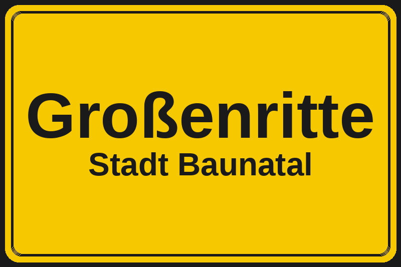 Großenritte (Baunatal) – Hotels im Stadtteil Ortsschild Großenritte in Baunatal – Hotels, Pensionen und Ferienwohnungen im Stadtteil