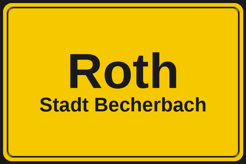 Roth (Becherbach) – Hotels im Stadtteil Ortsschild Roth in Becherbach – Hotels, Pensionen und Ferienwohnungen im Stadtteil