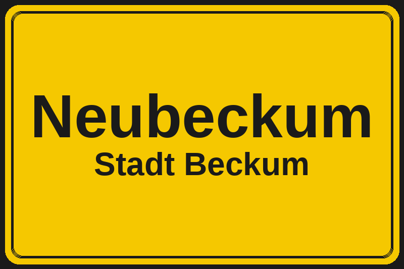 Neubeckum (Beckum) – Hotels im Stadtteil Ortsschild Neubeckum in Beckum – Hotels, Pensionen und Ferienwohnungen im Stadtteil