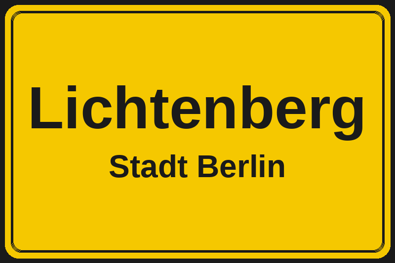 Lichtenberg (Berlin) – Hotels im Stadtteil Ortsschild Lichtenberg in Berlin – Hotels, Pensionen und Ferienwohnungen im Stadtteil