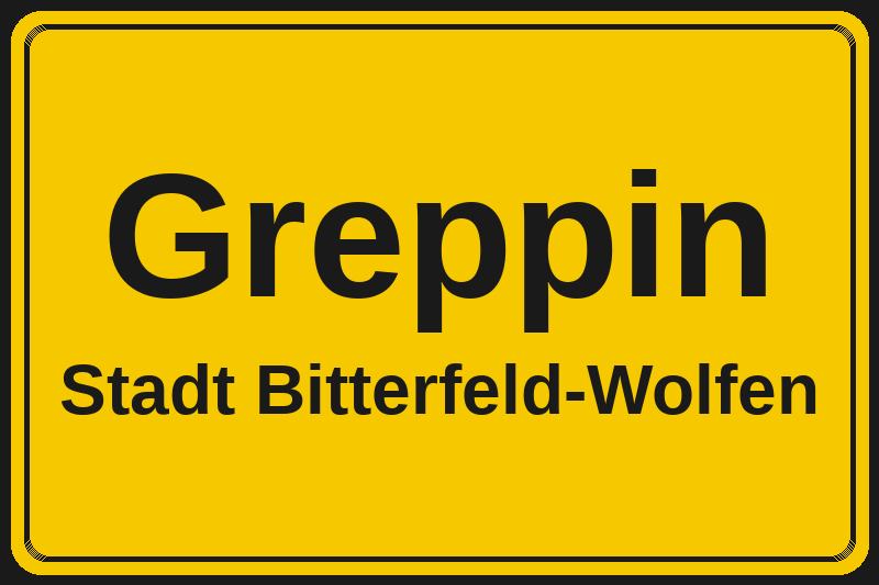 Greppin (Bitterfeld-Wolfen) – Hotels im Stadtteil Ortsschild Greppin in Bitterfeld-Wolfen – Hotels, Pensionen und Ferienwohnungen im Stadtteil