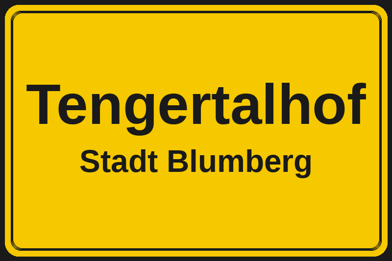 Ortsschild Tengertalhof in Blumberg – Hotels, Pensionen und Ferienwohnungen im Stadtteil