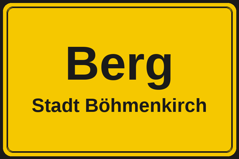 Ortsschild Berg in Böhmenkirch – Hotels, Pensionen und Ferienwohnungen im Stadtteil