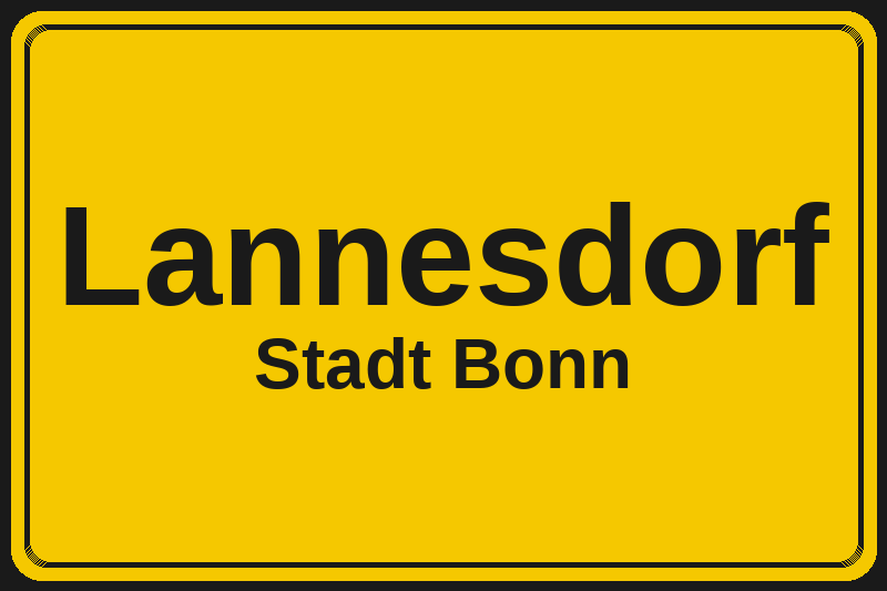 Lannesdorf (Bonn) – Hotels im Stadtteil Ortsschild Lannesdorf in Bonn – Hotels, Pensionen und Ferienwohnungen im Stadtteil
