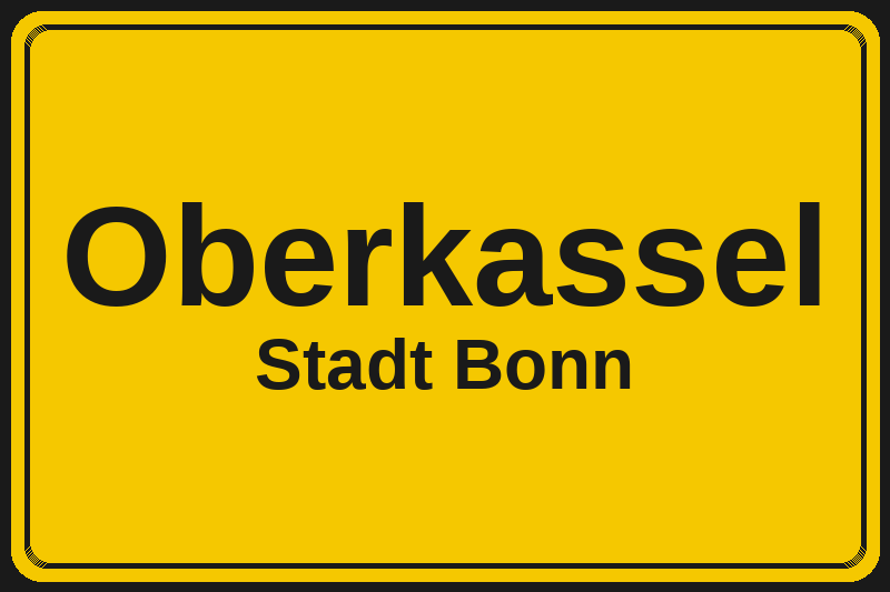 Oberkassel (Bonn) – Hotels im Stadtteil Ortsschild Oberkassel in Bonn – Hotels, Pensionen und Ferienwohnungen im Stadtteil
