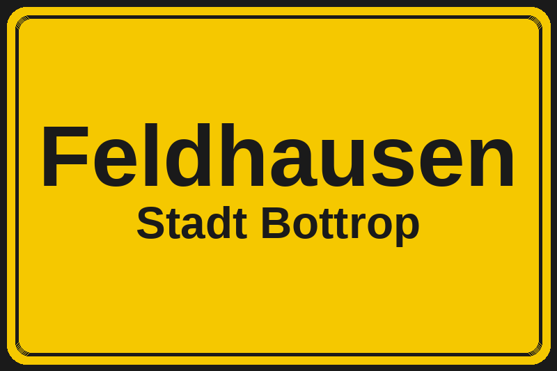 Feldhausen (Bottrop) – Hotels im Stadtteil Ortsschild Feldhausen in Bottrop – Hotels, Pensionen und Ferienwohnungen im Stadtteil