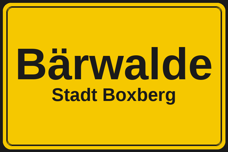 Bärwalde (Boxberg) – Hotels im Stadtteil Ortsschild Bärwalde in Boxberg – Hotels, Pensionen und Ferienwohnungen im Stadtteil