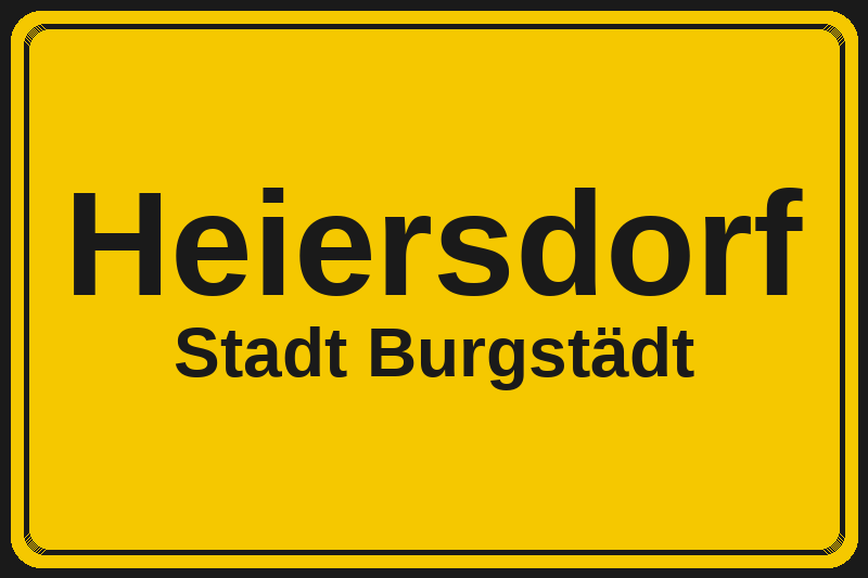 Heiersdorf (Burgstädt) – Hotels im Stadtteil Ortsschild Heiersdorf in Burgstädt – Hotels, Pensionen und Ferienwohnungen im Stadtteil
