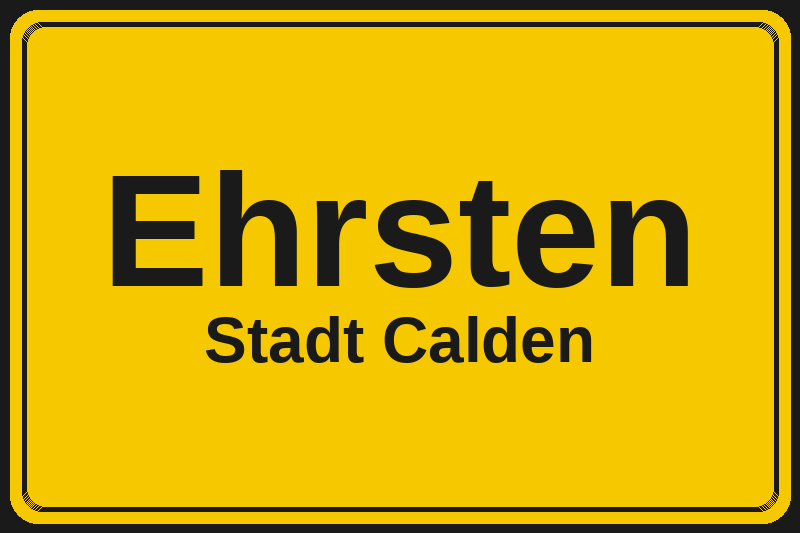Ortsschild Ehrsten in Calden – Hotels, Pensionen und Ferienwohnungen im Stadtteil