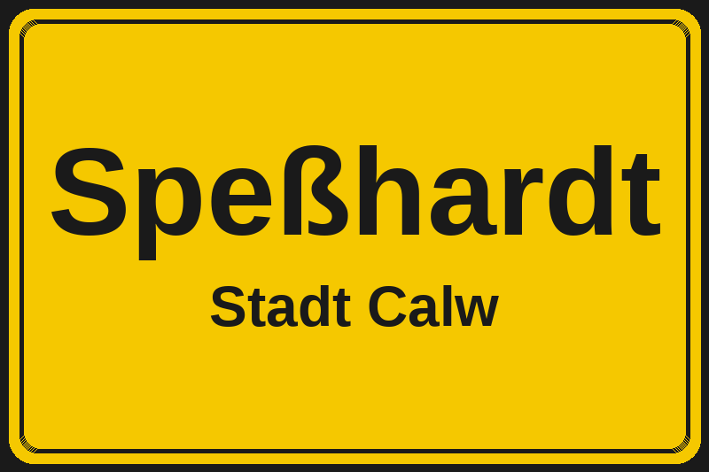 Speßhardt (Calw) – Hotels im Stadtteil Ortsschild Speßhardt in Calw – Hotels, Pensionen und Ferienwohnungen im Stadtteil
