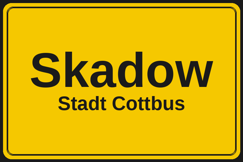 Skadow (Cottbus) – Hotels im Stadtteil Ortsschild Skadow in Cottbus – Hotels, Pensionen und Ferienwohnungen im Stadtteil