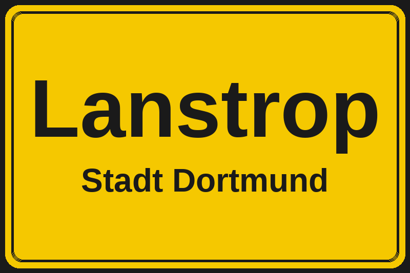 Lanstrop (Dortmund) – Hotels im Stadtteil Ortsschild Lanstrop in Dortmund – Hotels, Pensionen und Ferienwohnungen im Stadtteil