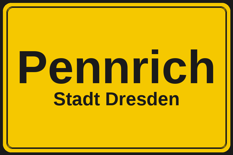 Pennrich (Dresden) – Hotels im Stadtteil Ortsschild Pennrich in Dresden – Hotels, Pensionen und Ferienwohnungen im Stadtteil