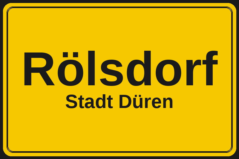Rölsdorf (Düren) – Hotels im Stadtteil Ortsschild Rölsdorf in Düren – Hotels, Pensionen und Ferienwohnungen im Stadtteil