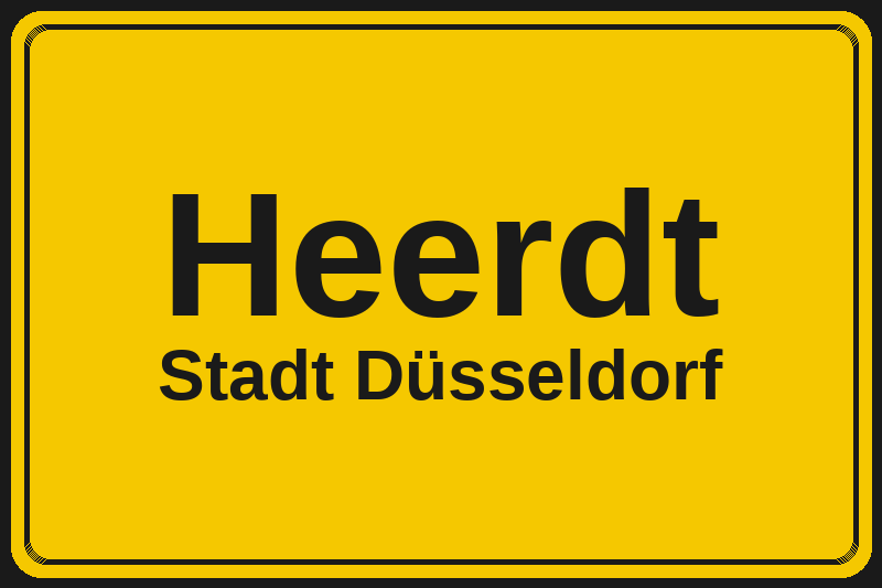 Heerdt (Düsseldorf) – Hotels im Stadtteil Ortsschild Heerdt in Düsseldorf – Hotels, Pensionen und Ferienwohnungen im Stadtteil