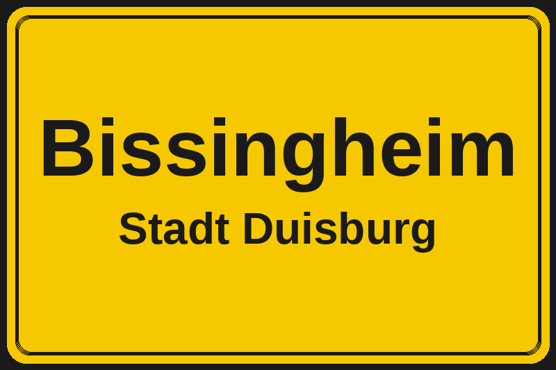 Bissingheim (Duisburg) – Hotels im Stadtteil Ortsschild Bissingheim in Duisburg – Hotels, Pensionen und Ferienwohnungen im Stadtteil