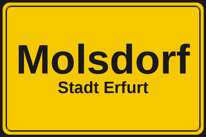 Molsdorf (Erfurt) – Hotels im Stadtteil Ortsschild Molsdorf in Erfurt – Hotels, Pensionen und Ferienwohnungen im Stadtteil