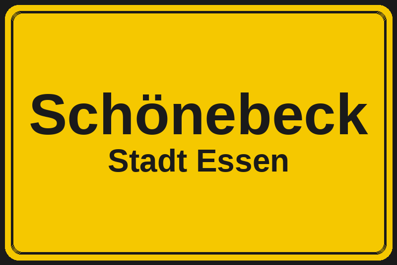 Schönebeck (Essen) – Hotels im Stadtteil Ortsschild Schönebeck in Essen – Hotels, Pensionen und Ferienwohnungen im Stadtteil