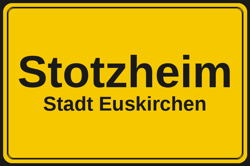 Ortsschild Stotzheim in Euskirchen – Hotels, Pensionen und Ferienwohnungen im Stadtteil