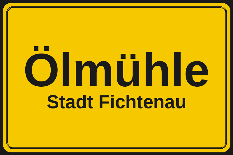 Ölmühle (Fichtenau) – Hotels im Stadtteil Ortsschild Ölmühle in Fichtenau – Hotels, Pensionen und Ferienwohnungen im Stadtteil