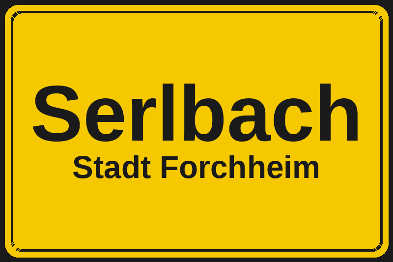 Serlbach (Forchheim) – Hotels im Stadtteil Ortsschild Serlbach in Forchheim – Hotels, Pensionen und Ferienwohnungen im Stadtteil