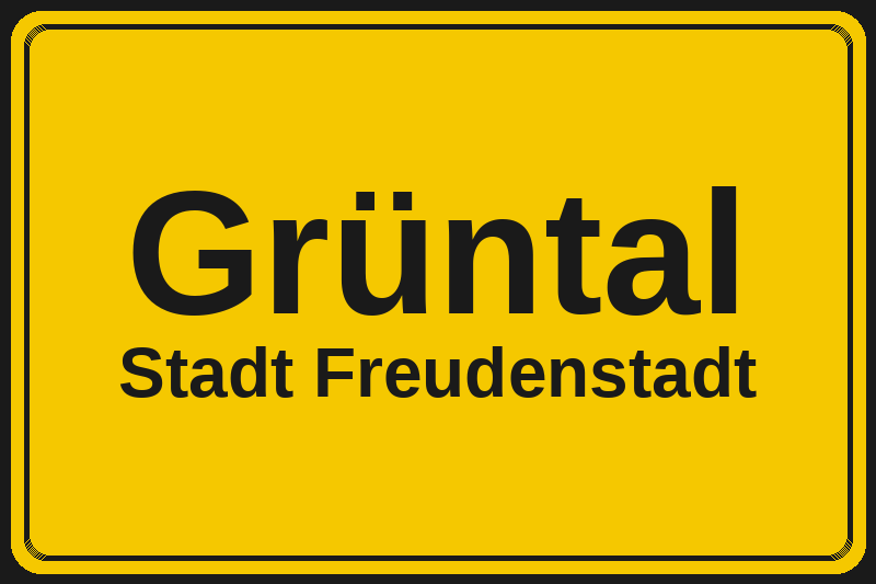 Grüntal (Freudenstadt) – Hotels im Stadtteil Ortsschild Grüntal in Freudenstadt – Hotels, Pensionen und Ferienwohnungen im Stadtteil