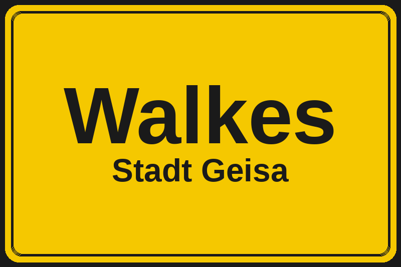 Walkes (Geisa) – Hotels im Stadtteil Ortsschild Walkes in Geisa – Hotels, Pensionen und Ferienwohnungen im Stadtteil