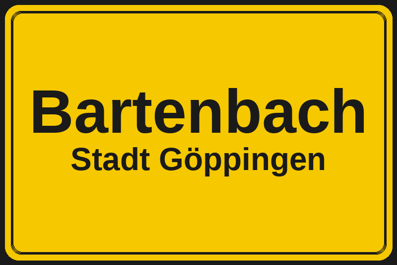 Bartenbach (Göppingen) – Hotels im Stadtteil Ortsschild Bartenbach in Göppingen – Hotels, Pensionen und Ferienwohnungen im Stadtteil