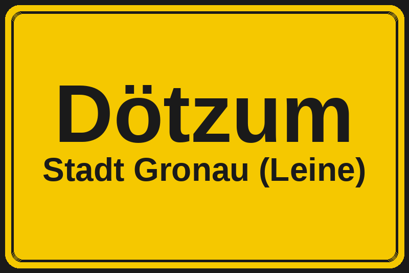 Dötzum (Gronau (Leine)) – Hotels im Stadtteil Ortsschild Dötzum in Gronau (Leine) – Hotels, Pensionen und Ferienwohnungen im Stadtteil