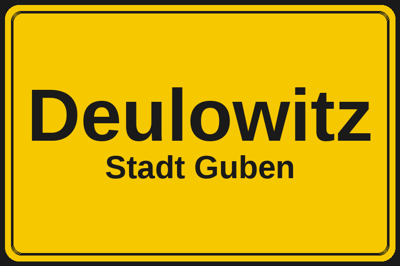 Deulowitz (Guben) – Hotels im Stadtteil Ortsschild Deulowitz in Guben – Hotels, Pensionen und Ferienwohnungen im Stadtteil