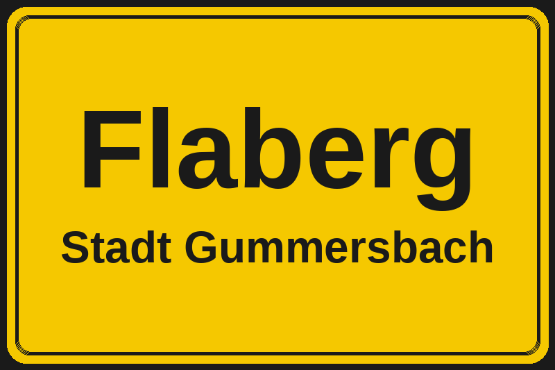 Flaberg (Gummersbach) – Hotels im Stadtteil Ortsschild Flaberg in Gummersbach – Hotels, Pensionen und Ferienwohnungen im Stadtteil