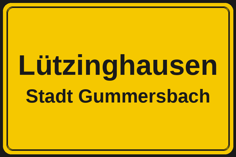 Lützinghausen (Gummersbach) – Hotels im Stadtteil Ortsschild Lützinghausen in Gummersbach – Hotels, Pensionen und Ferienwohnungen im Stadtteil