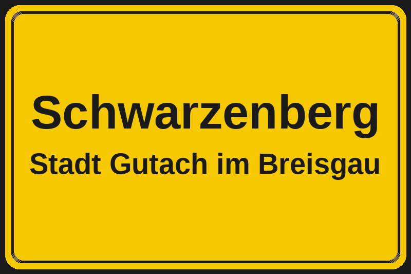 Schwarzenberg (Gutach im Breisgau) – Hotels im Stadtteil Ortsschild Schwarzenberg in Gutach im Breisgau – Hotels, Pensionen und Ferienwohnungen im Stadtteil