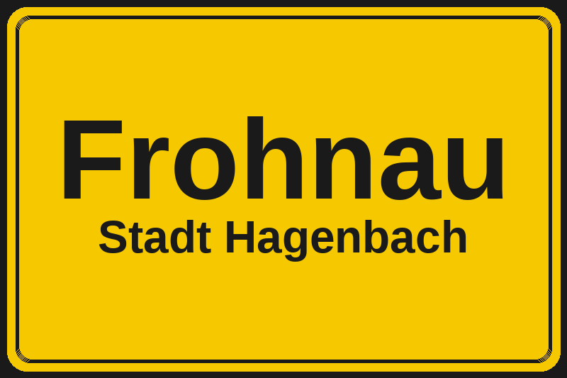 Frohnau (Hagenbach) – Hotels im Stadtteil Ortsschild Frohnau in Hagenbach – Hotels, Pensionen und Ferienwohnungen im Stadtteil