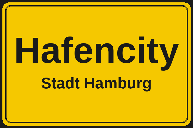 Hafencity (Hamburg) – Hotels im Stadtteil Ortsschild Hafencity in Hamburg – Hotels, Pensionen und Ferienwohnungen im Stadtteil