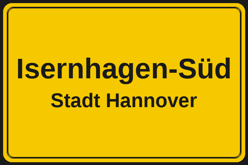 Isernhagen-Süd (Hannover) – Hotels im Stadtteil Ortsschild Isernhagen-Süd in Hannover – Hotels, Pensionen und Ferienwohnungen im Stadtteil
