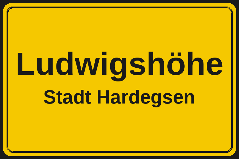 Ludwigshöhe (Hardegsen) – Hotels im Stadtteil Ortsschild Ludwigshöhe in Hardegsen – Hotels, Pensionen und Ferienwohnungen im Stadtteil