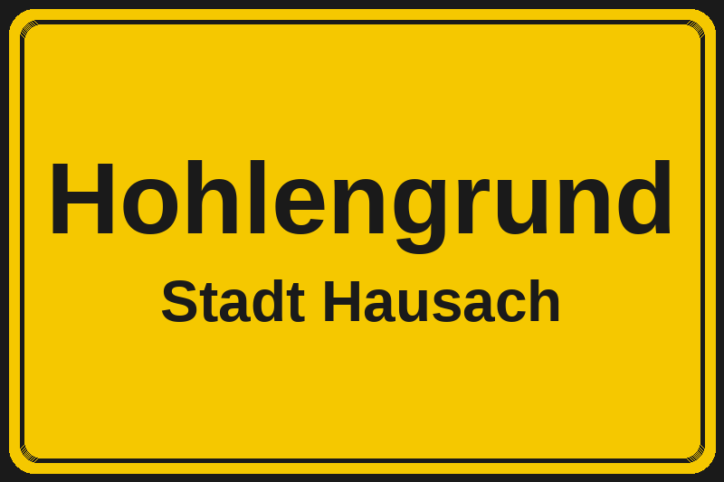 Ortsschild Hohlengrund in Hausach – Hotels, Pensionen und Ferienwohnungen im Stadtteil