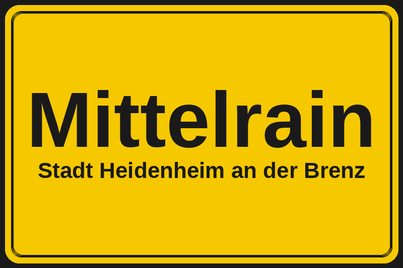 Mittelrain (Heidenheim an der Brenz) – Hotels im Stadtteil Ortsschild Mittelrain in Heidenheim an der Brenz – Hotels, Pensionen und Ferienwohnungen im Stadtteil