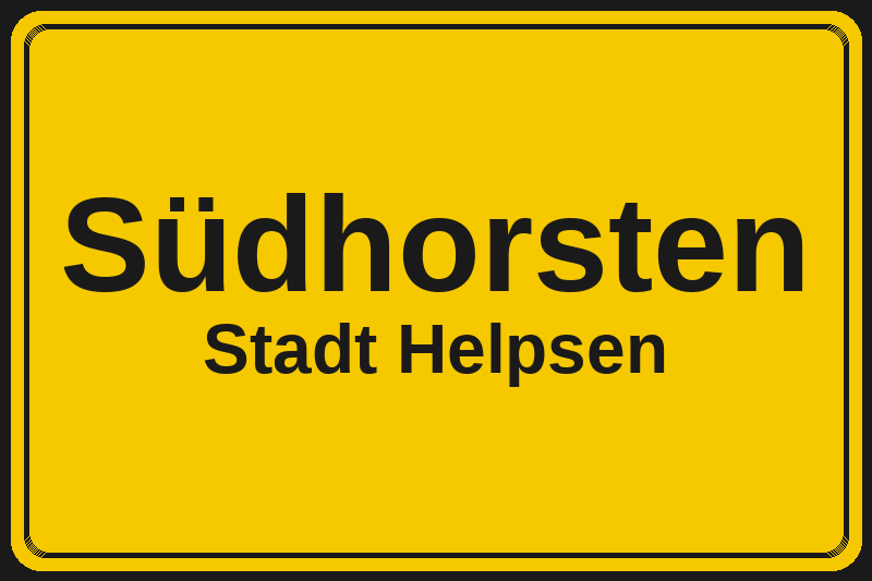 Ortsschild Südhorsten in Helpsen – Hotels, Pensionen und Ferienwohnungen im Stadtteil